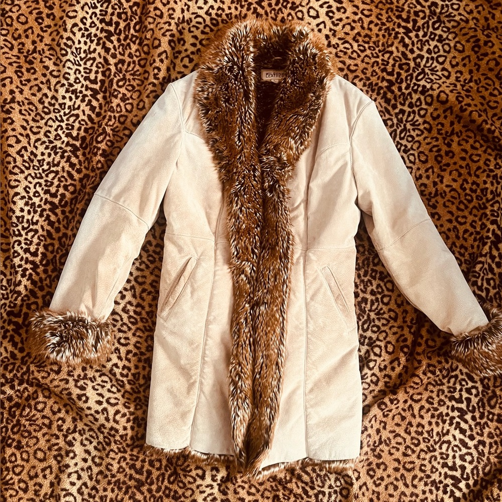 Vintage Wilsons Leather Suede Penny Lane style Jacket with Faux Fur lining